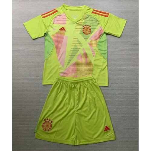 Maglia Calcio Germania Portiere Seconda Divisa Bambino Europei 2024 Manica Corta (+ pantaloncini)